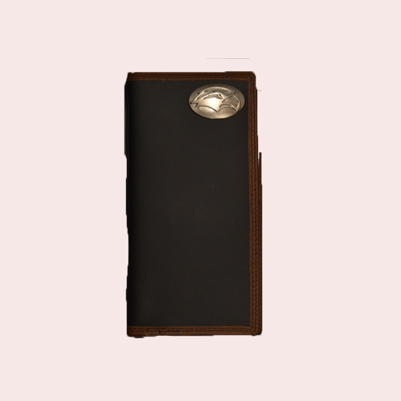 Wallet Leather Two Tone Roper Eagle Head Concho