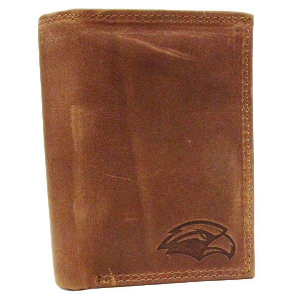Wallet Men's Leather Trifold Eagle Head Embossed