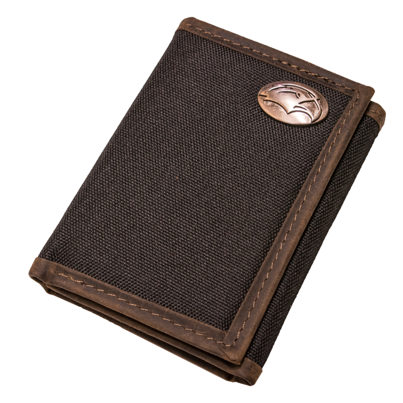 Wallet Nylon Tri Fold Eagle Head Concho