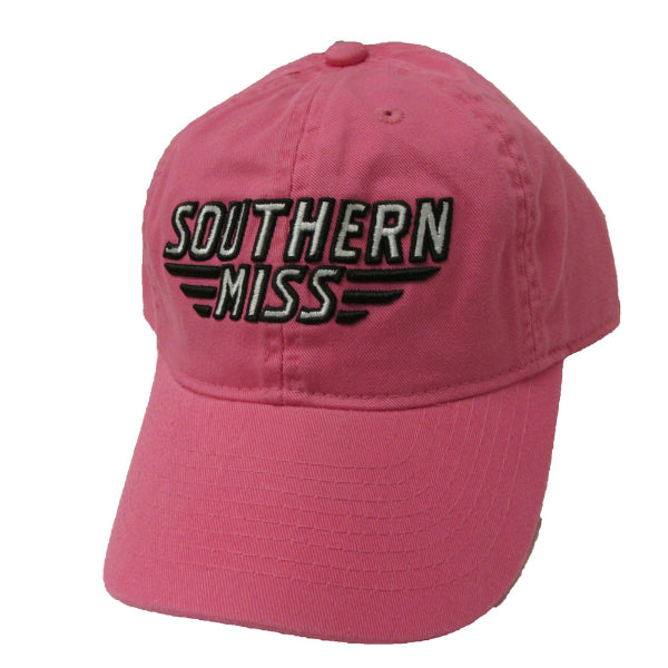 L2 Brands Youth Cap Relaxed Twill Southern Miss Bars Embroidery Pink