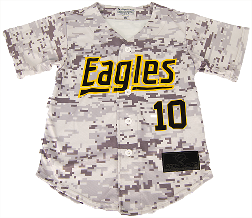 Youth Jersey Baseball Digital Camo Eagles #10