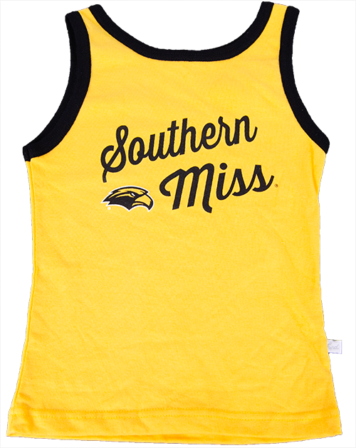 Youth Tank Top Girl Southern Miss Script Eagle Head