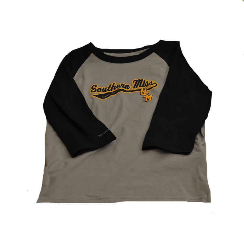 Youth T-Shirt 3 Quarter Sleeves Baseball with Various Logos