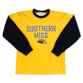 Youth T-Shirt Long Sleeve Southern Miss Eagle Head Black Silver