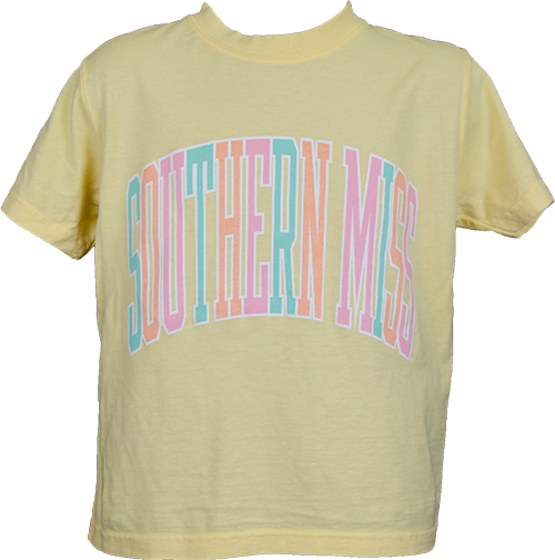 Youth T-Shirt Short Sleeve Southern Miss Pastel Letters
