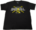 Youth T-Shirt Short Sleeve Trusty Sidekick Baseball Crossed Bats Baseball Eagle Head
