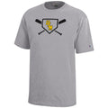 Youth Short Sleeve T-shirt Plate Outline over Crossed Bats with Stacked USM