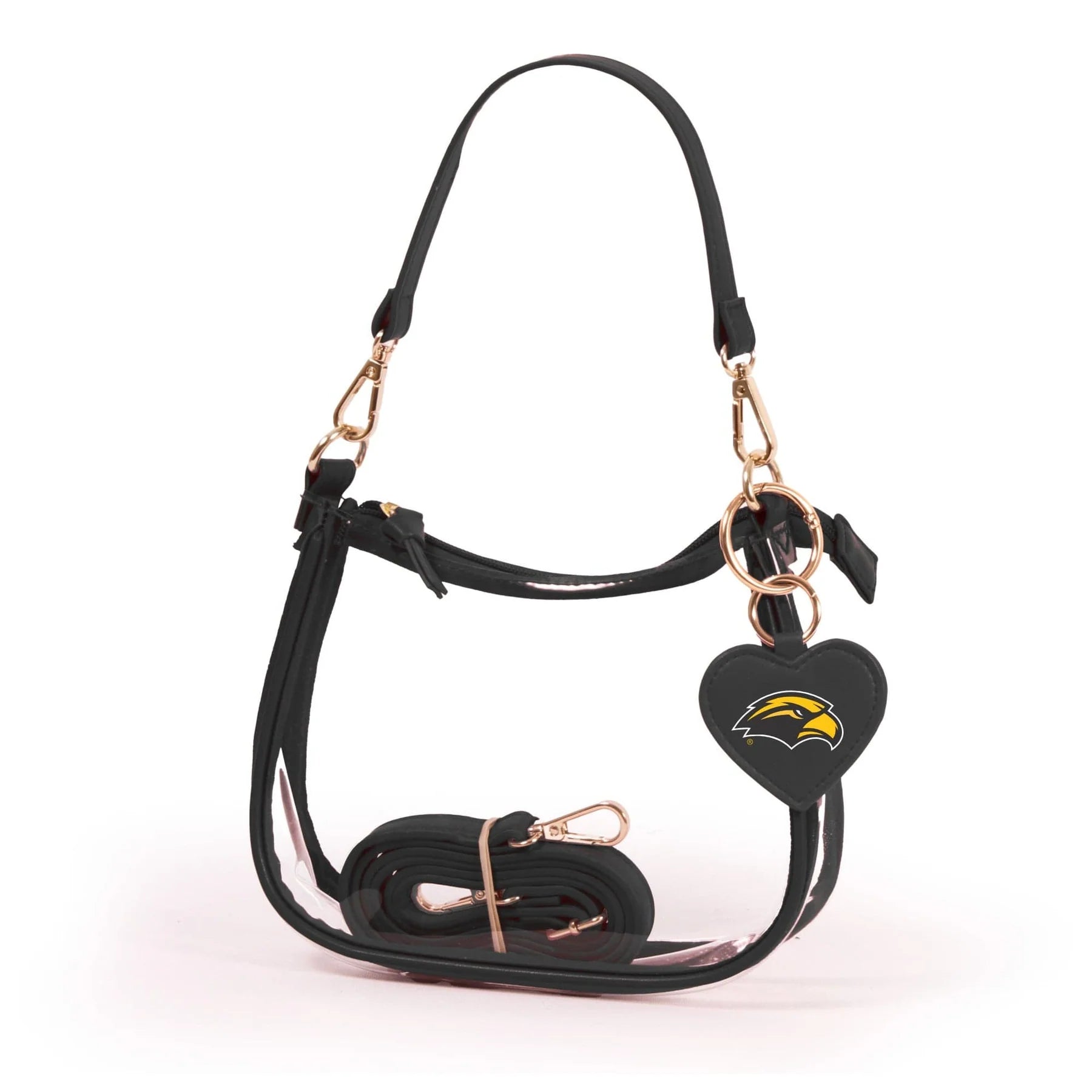 Desden Clara Clear Purse and Heart Charm with Eagle Head