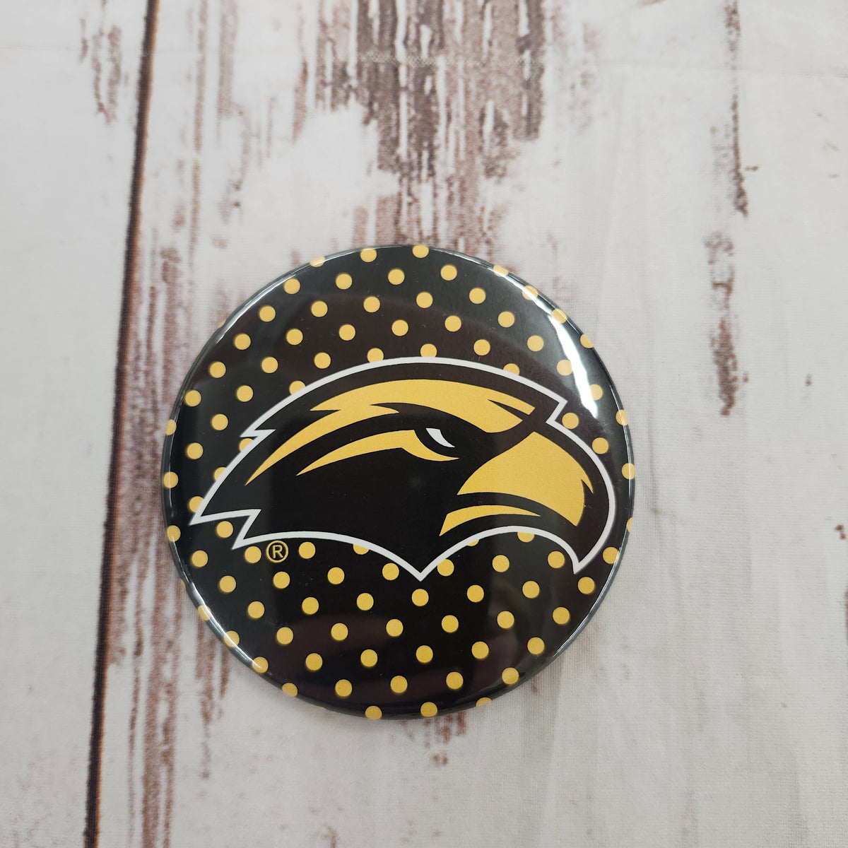 Polka Dot Eagle Head Button