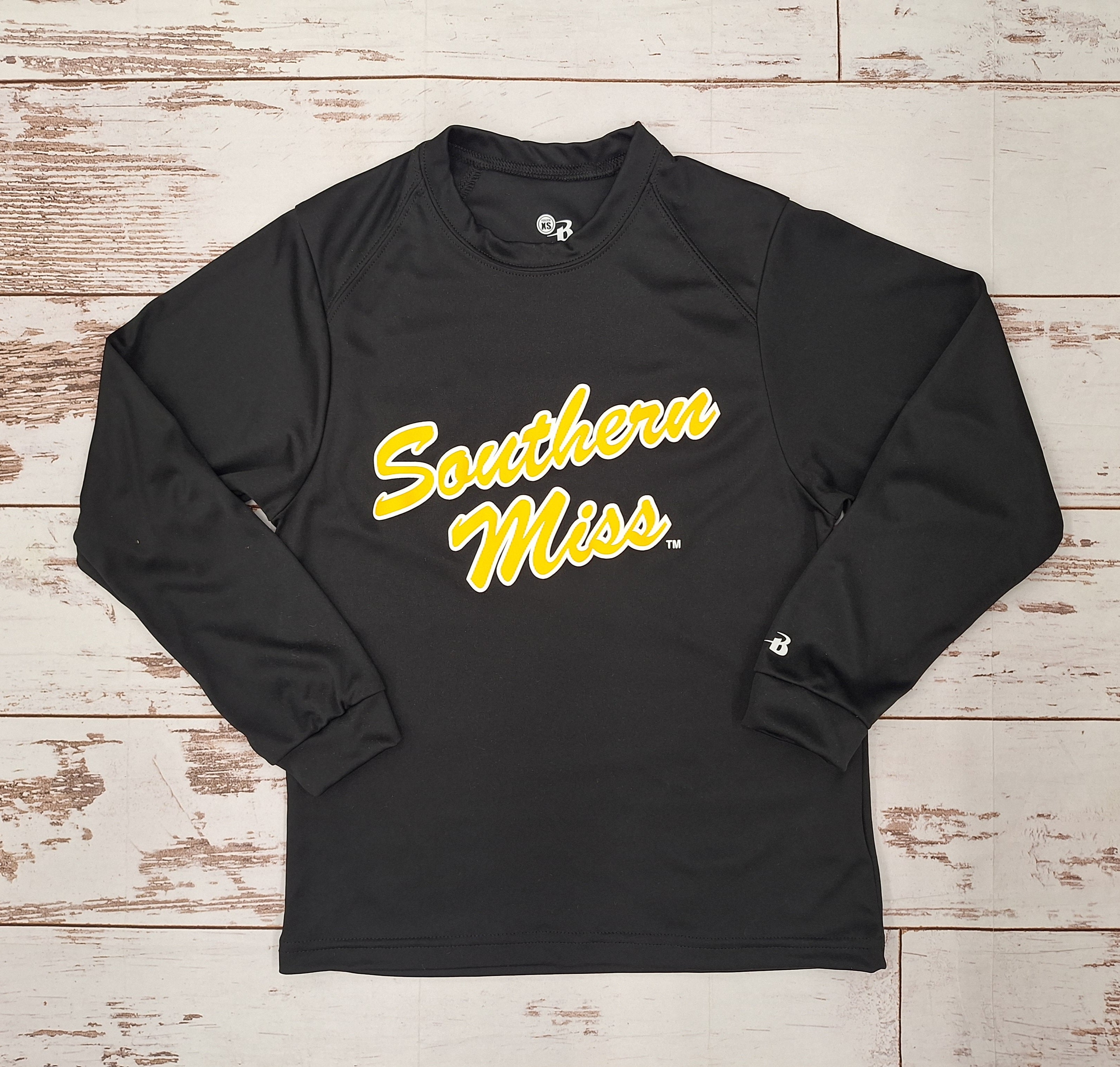 Youth B-Core Long Sleeve T-Shirt with Southern Miss Script