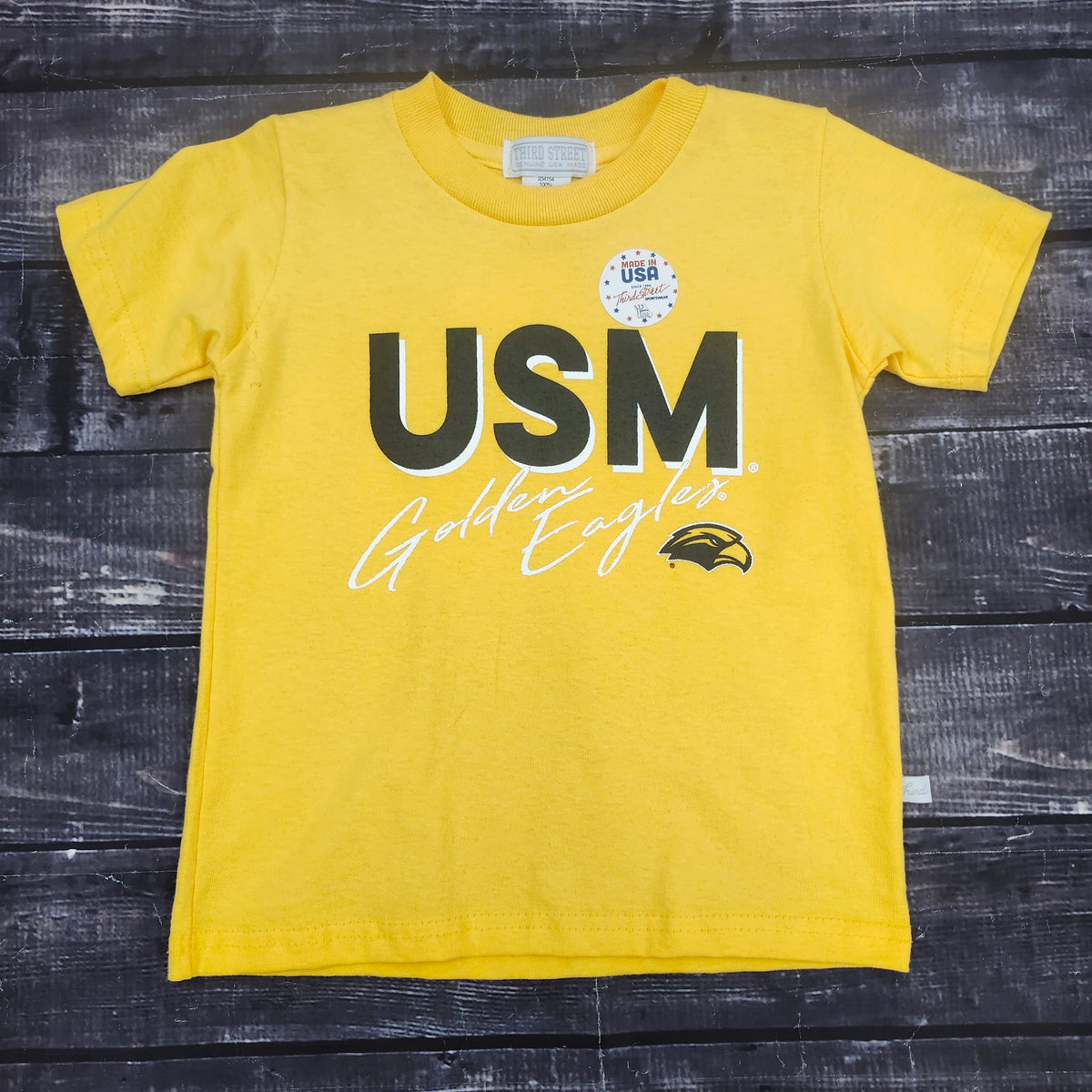 Youth USM Short Sleeve T-Shirt Golden Eagles Eagle Head