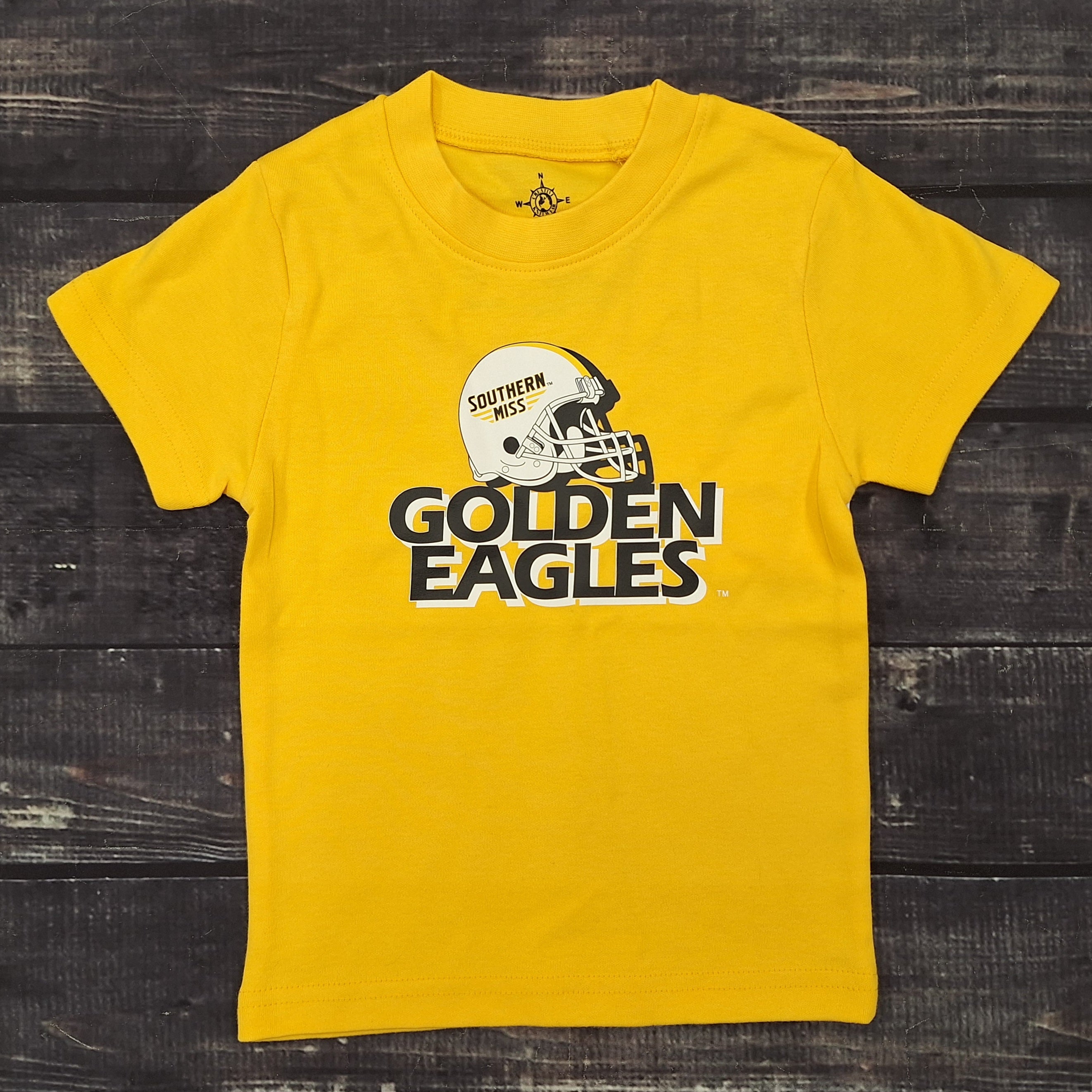 Baby Football Helmet Short Sleeve T-Shirt wth Golden Eagles