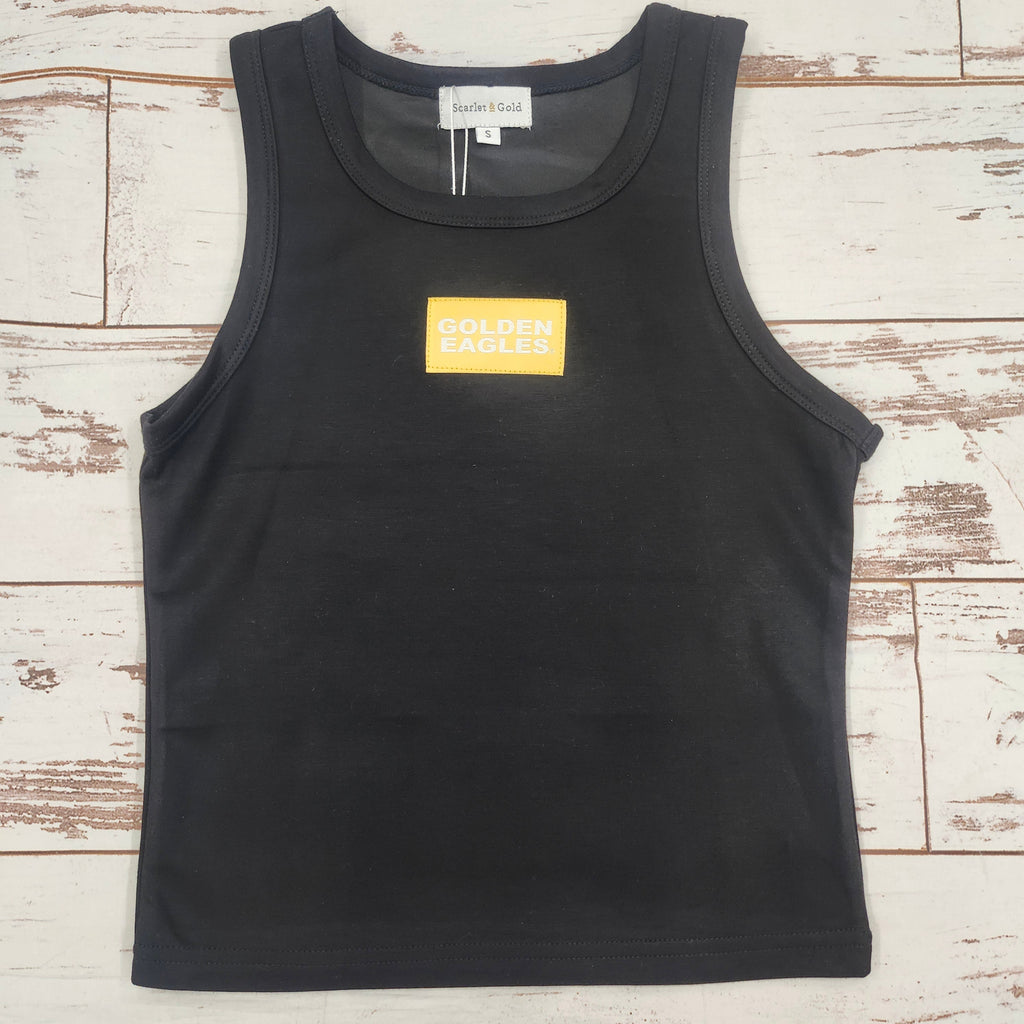 The Allie Airy Tank with Golden Eagles Woven Label