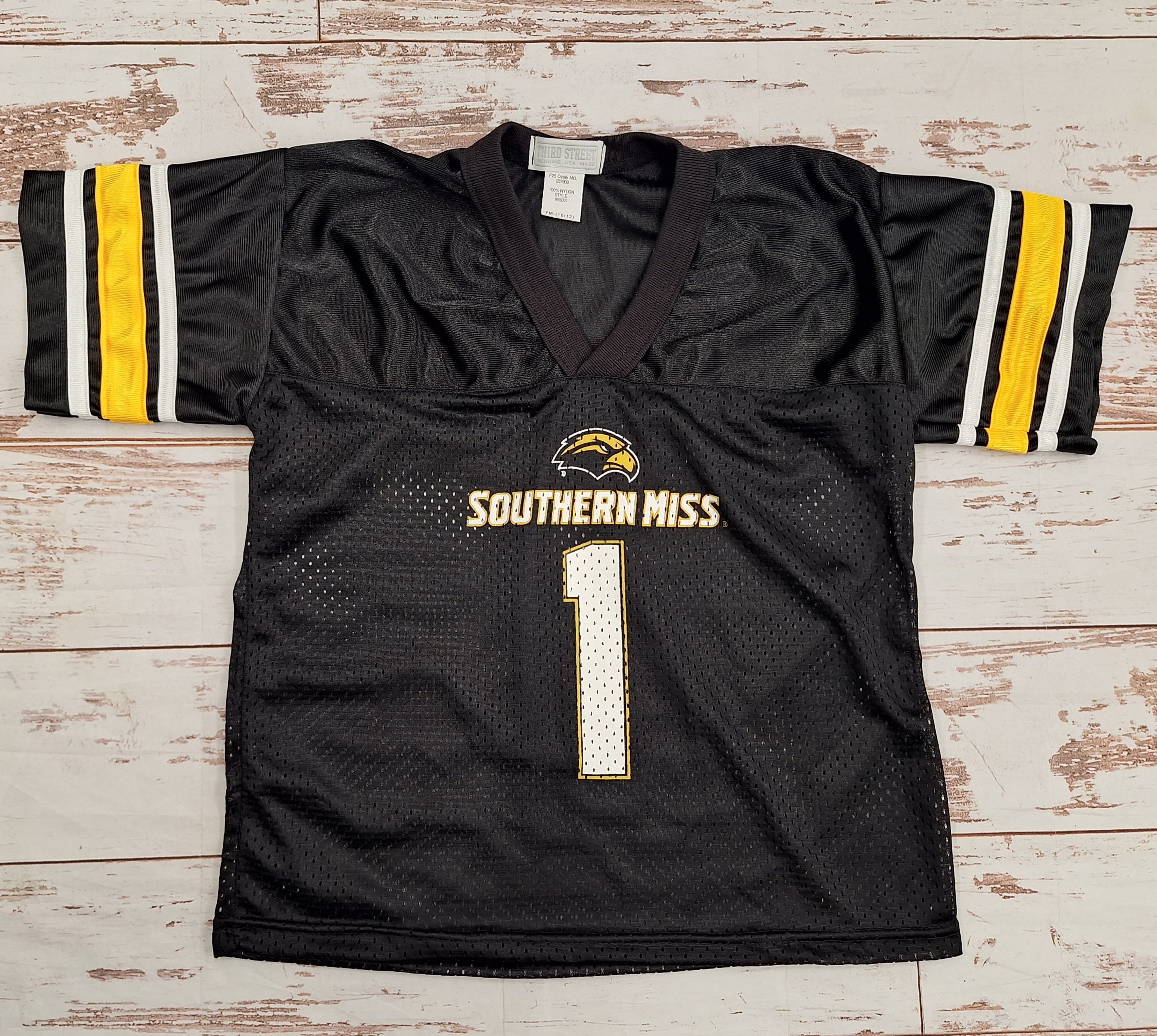 Youth Jersey Football Short Sleeve Strips Eagle Head Southern Miss #1