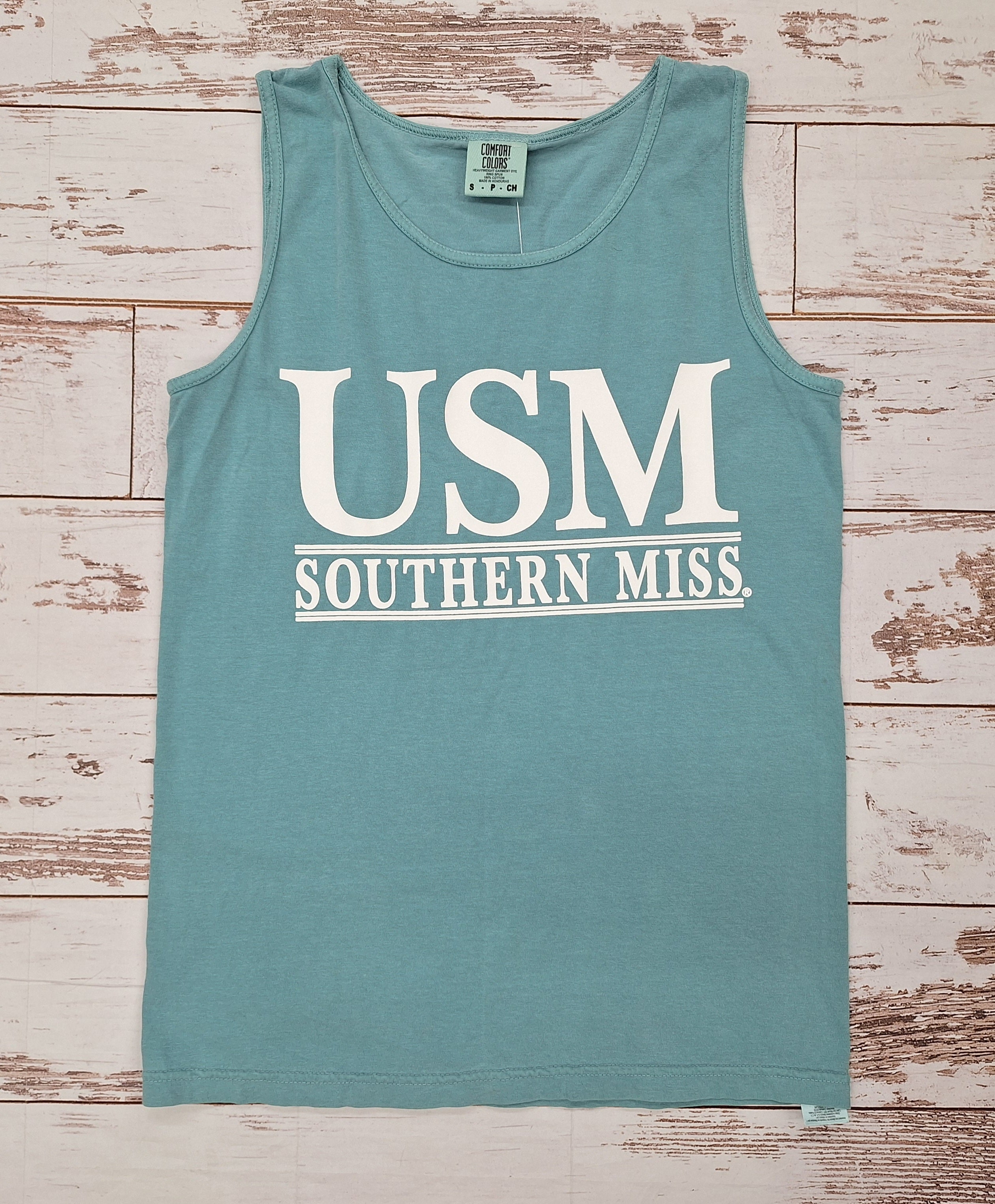 Tank Top USM Double Bars Southern Miss Seafoam