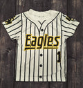 Toddler Pinstripe Jersey T-Shirt Short Sleeve with Eagles 1