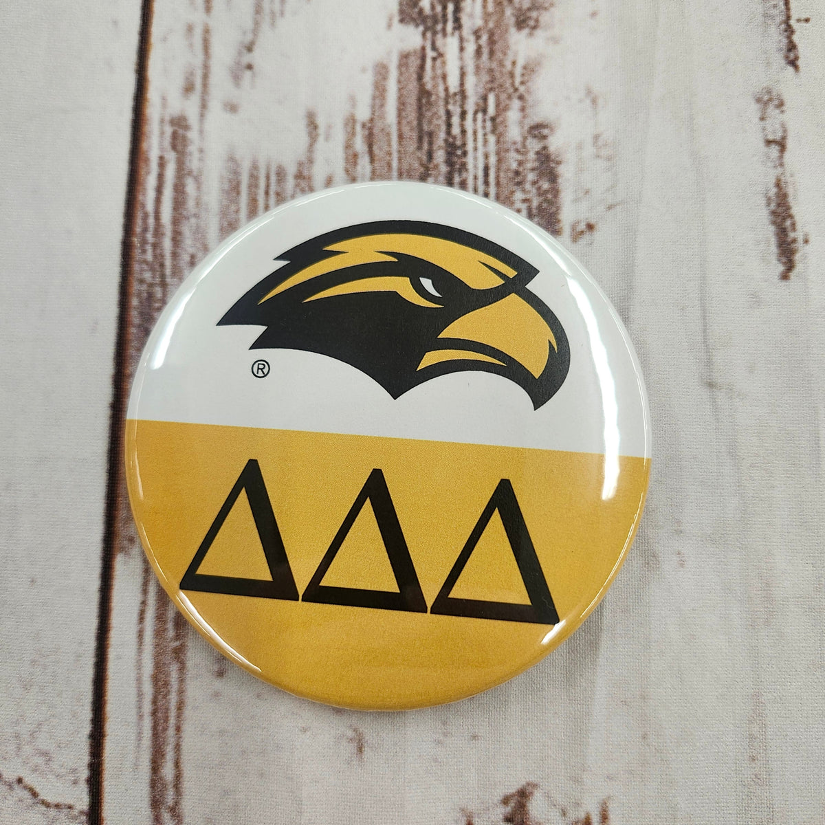 Eagle Head Button with Tri Delta