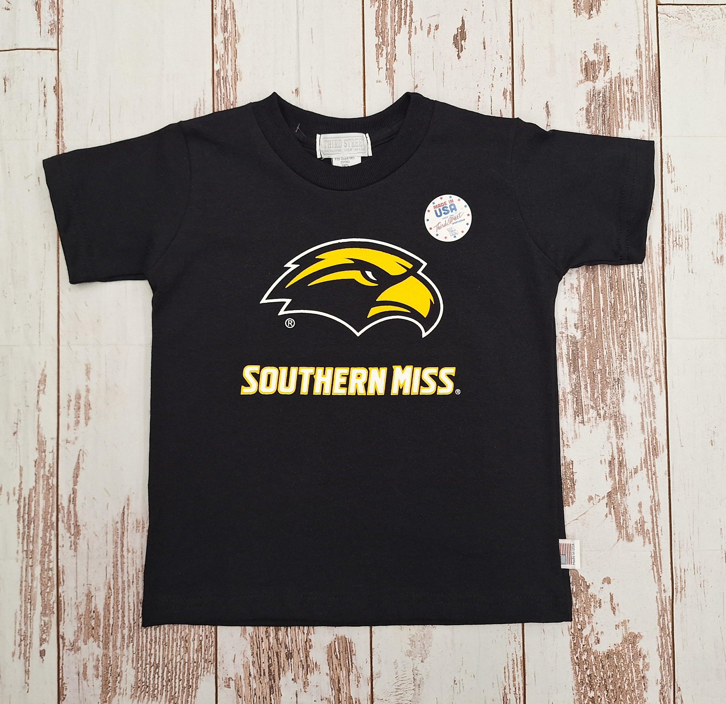 Youth T-Shirt Short Sleeve Full Front Eagle Head Southern Miss
