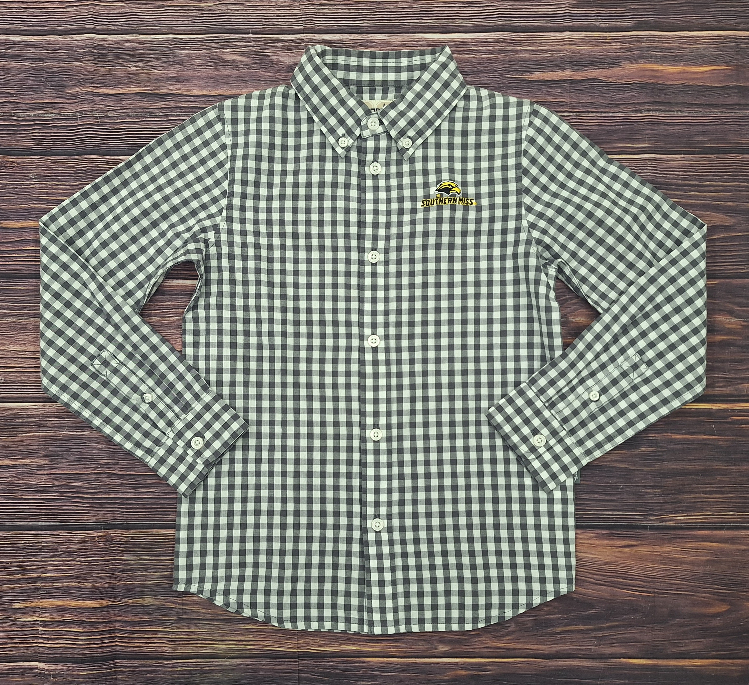 Youth Callahan Button Down Shirt with Eagle Head Southern Miss