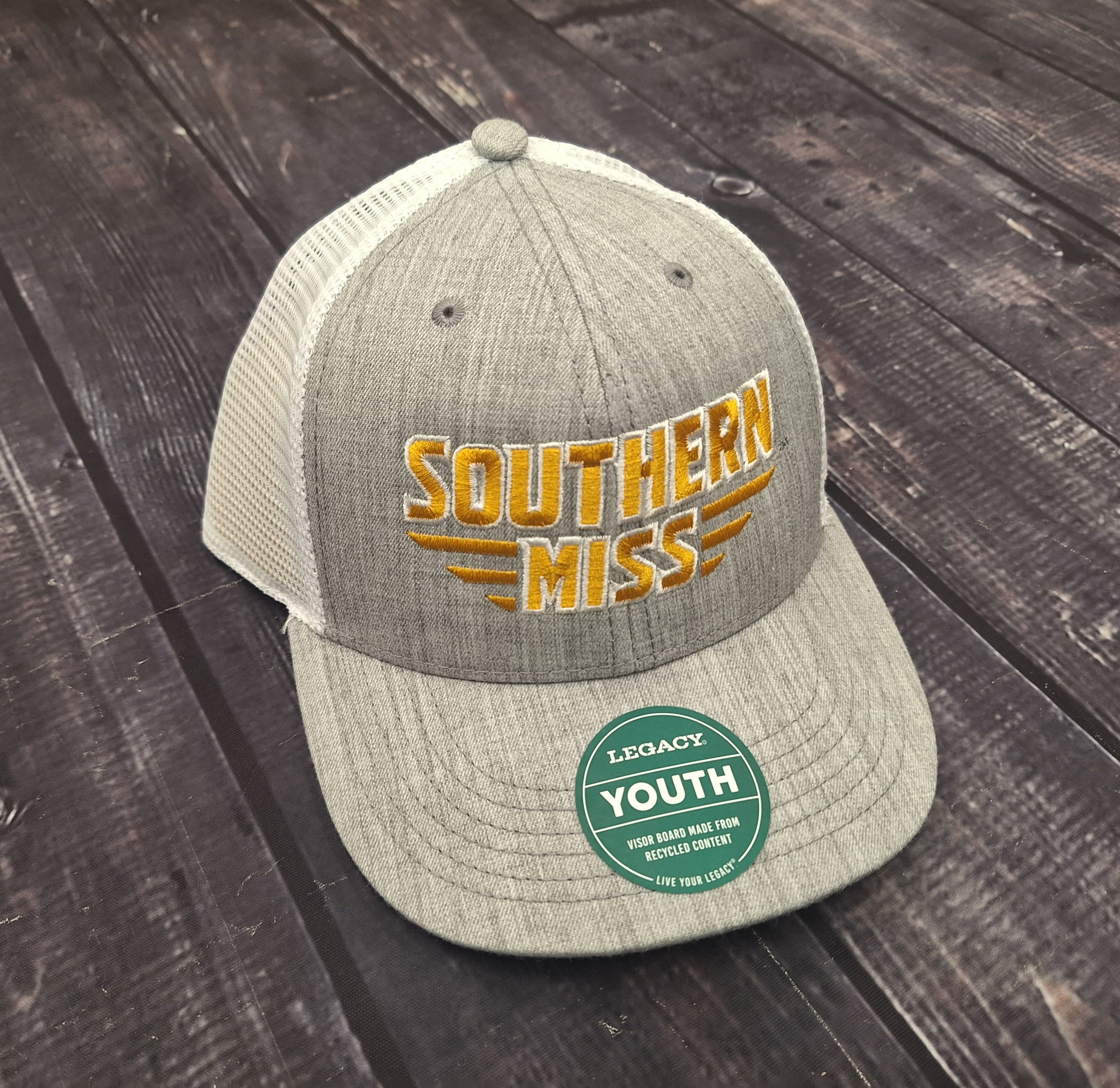 Youth Cap Baseball Trucker Adjustable Southern Miss Bars