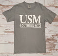 T-Shirt Short Sleeve USM over Double Bars Grey