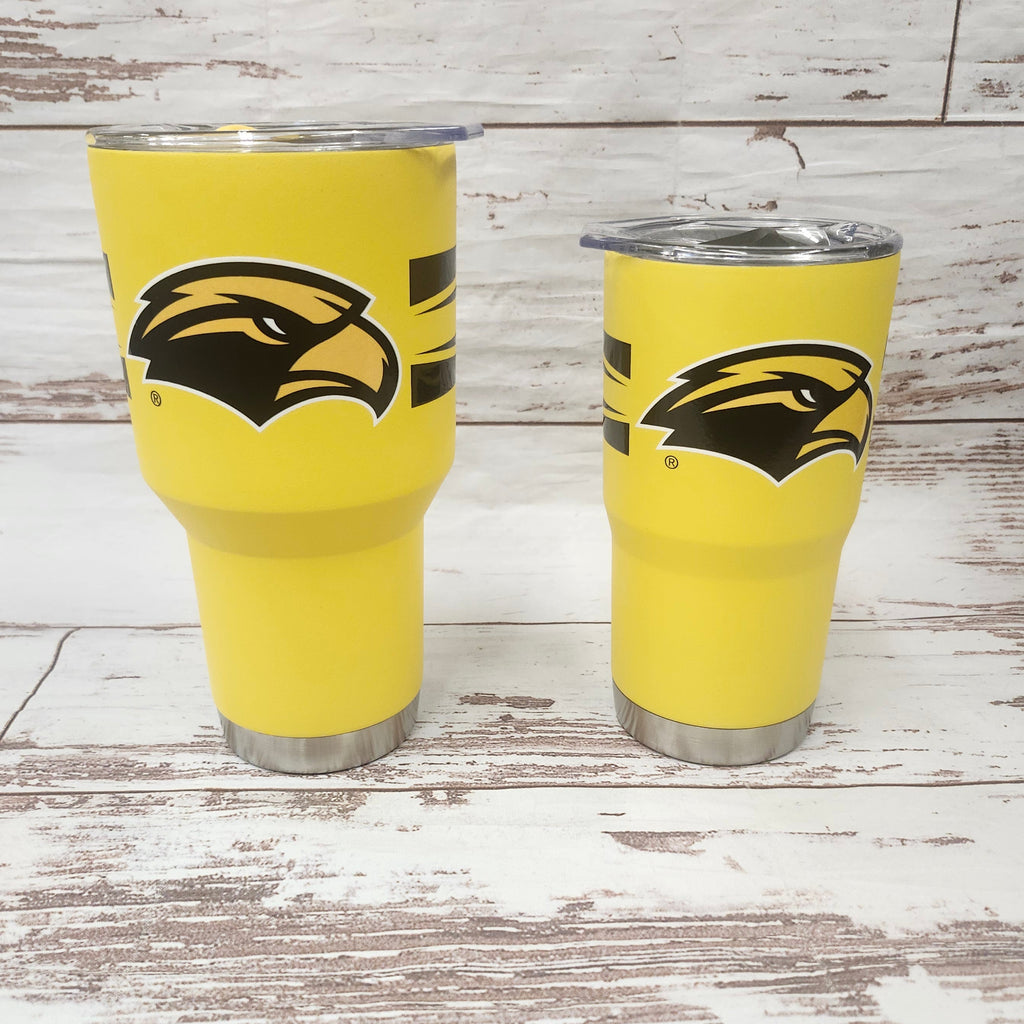 Tumbler with Lid 360 Stripes Eagle Head
