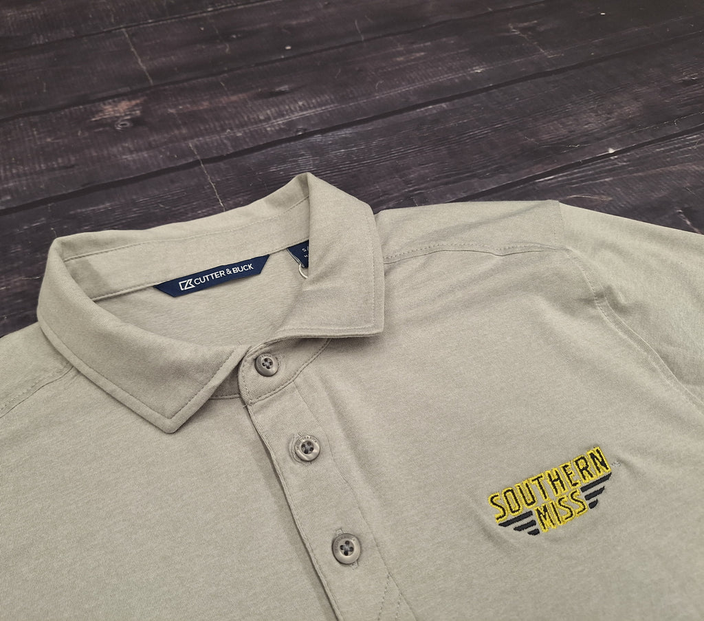 Cutter & Buck Men's Coastline Epic Comfort Eco Polo with Southern Miss Bars