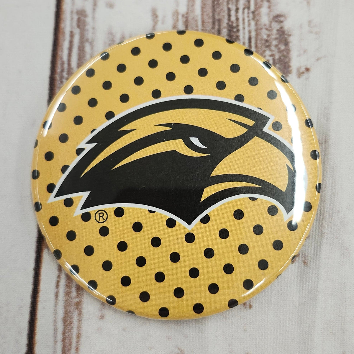 Polka Dot Eagle Head Button
