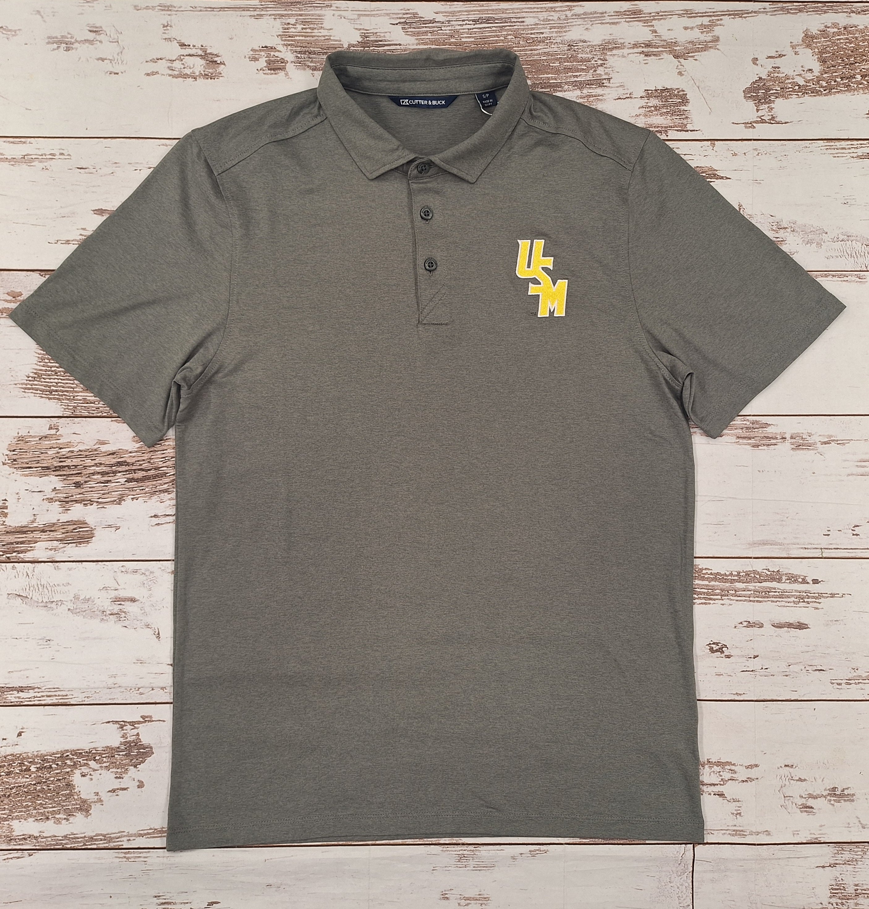Cutter & Buck Men's Coastline Epic Comfort Eco Polo with Stacked USM