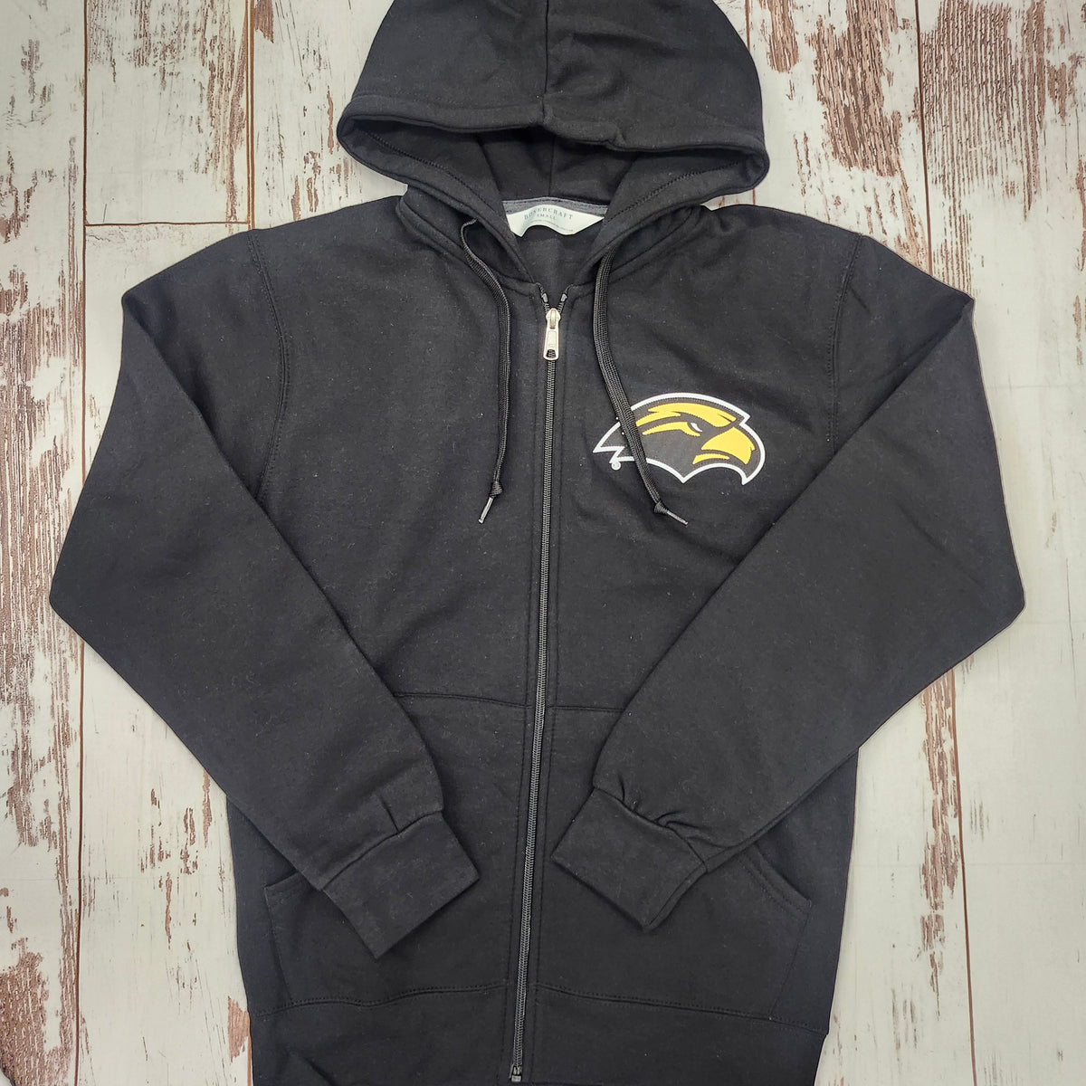 Core Fleece Full Zip Hooded Sweatshirt with Eagle Head Patch