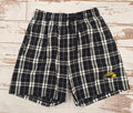 Oversized Plaid Flannel Short with Eagle Head