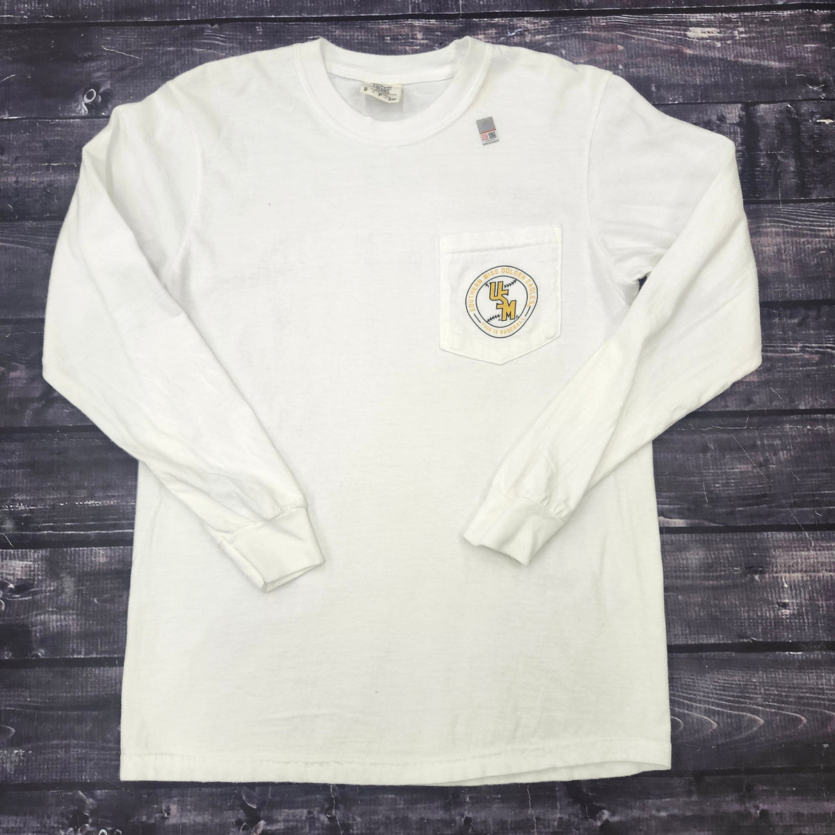 Pete Taylor Park Long Sleeve T-Shirt with Stacked USM on Pocket