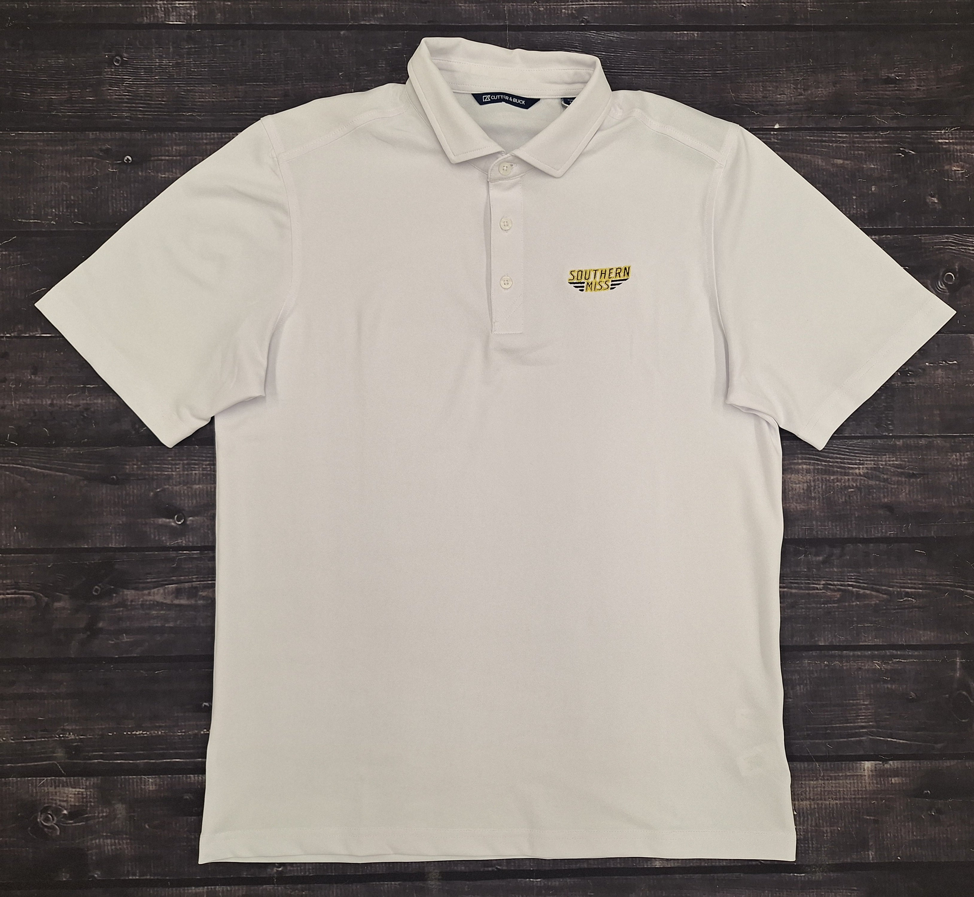 Cutter & Buck Men's Virtue Eco Pique Polo with Southern Miss Bar