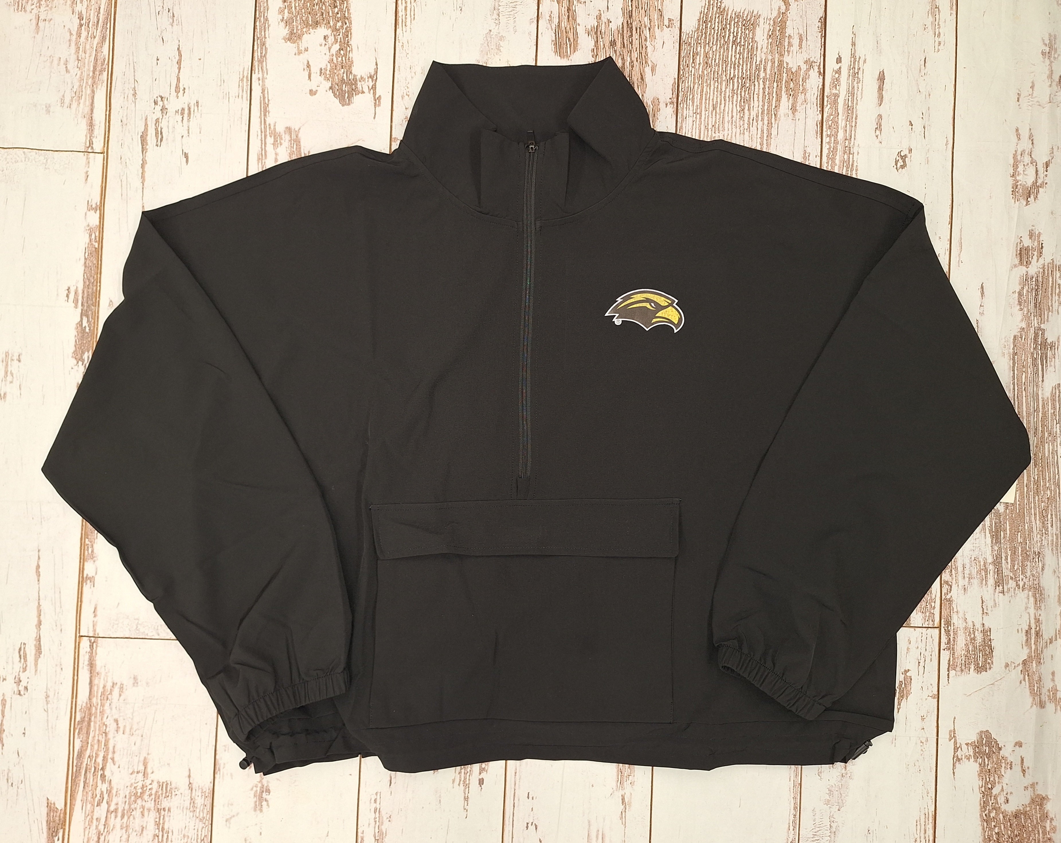 Women's Stretch Woven Quarter Zip Jacket with Eagle Head