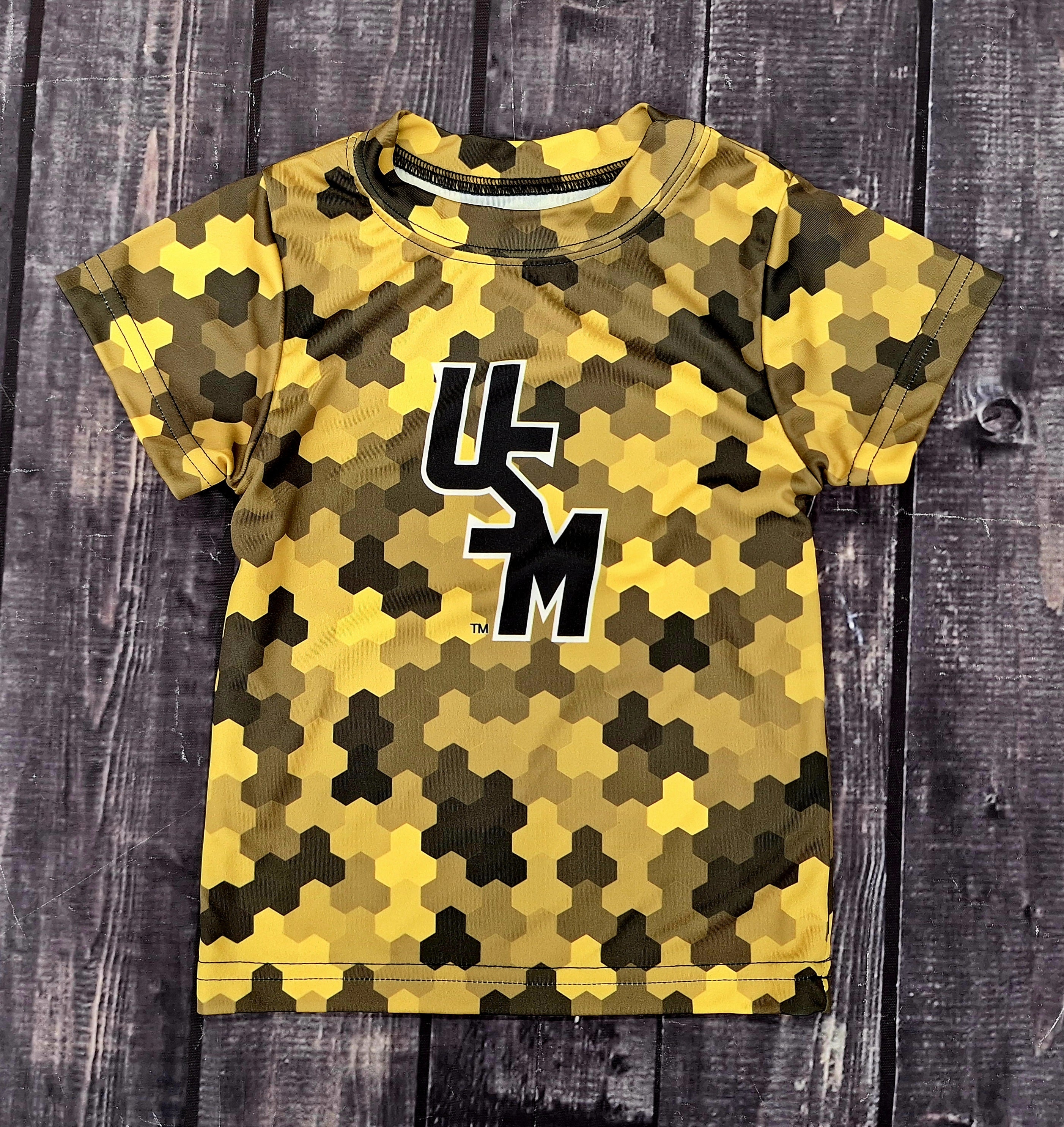 Baby Hexagonal Camo T-Shirt with Stacked USM