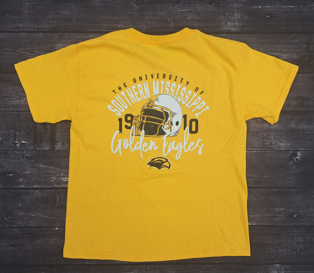 Youth 1910 Football Helmet Golden Eagles T-Shirt with Eagle Head
