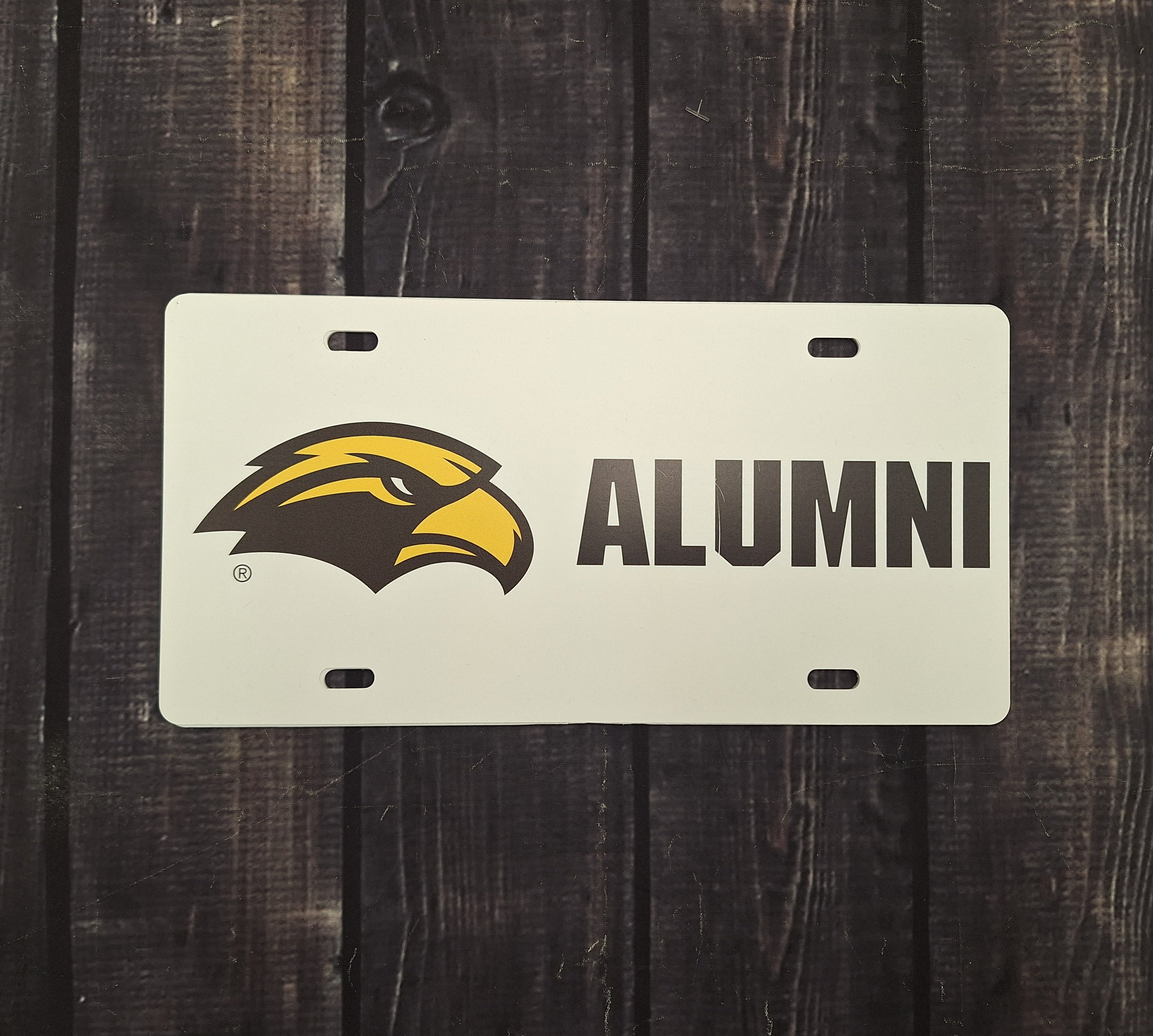 Auto License Plate Eagle Head Alumni