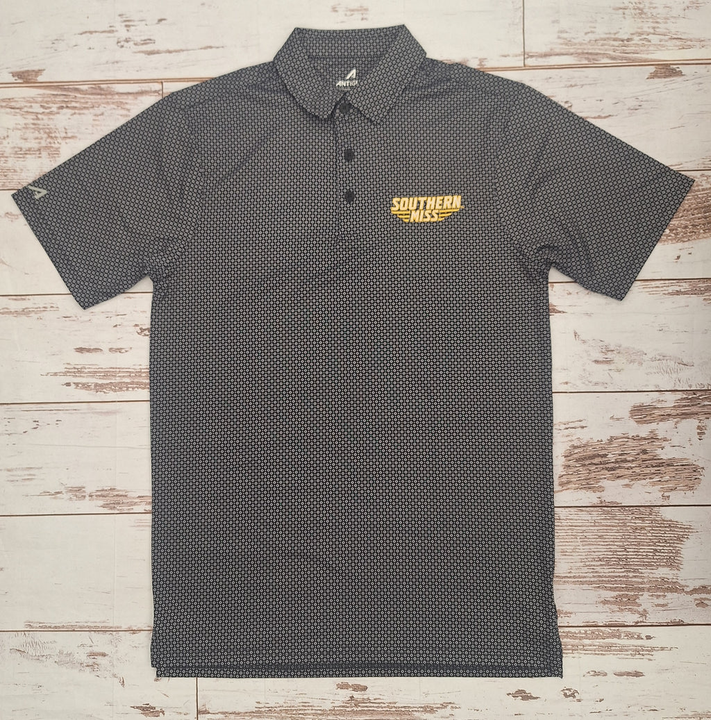 Antigua Men's Trellis Polo with Southern Miss Bars