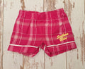 Youth Girls Plaid Flannel Short with Southern Miss Script
