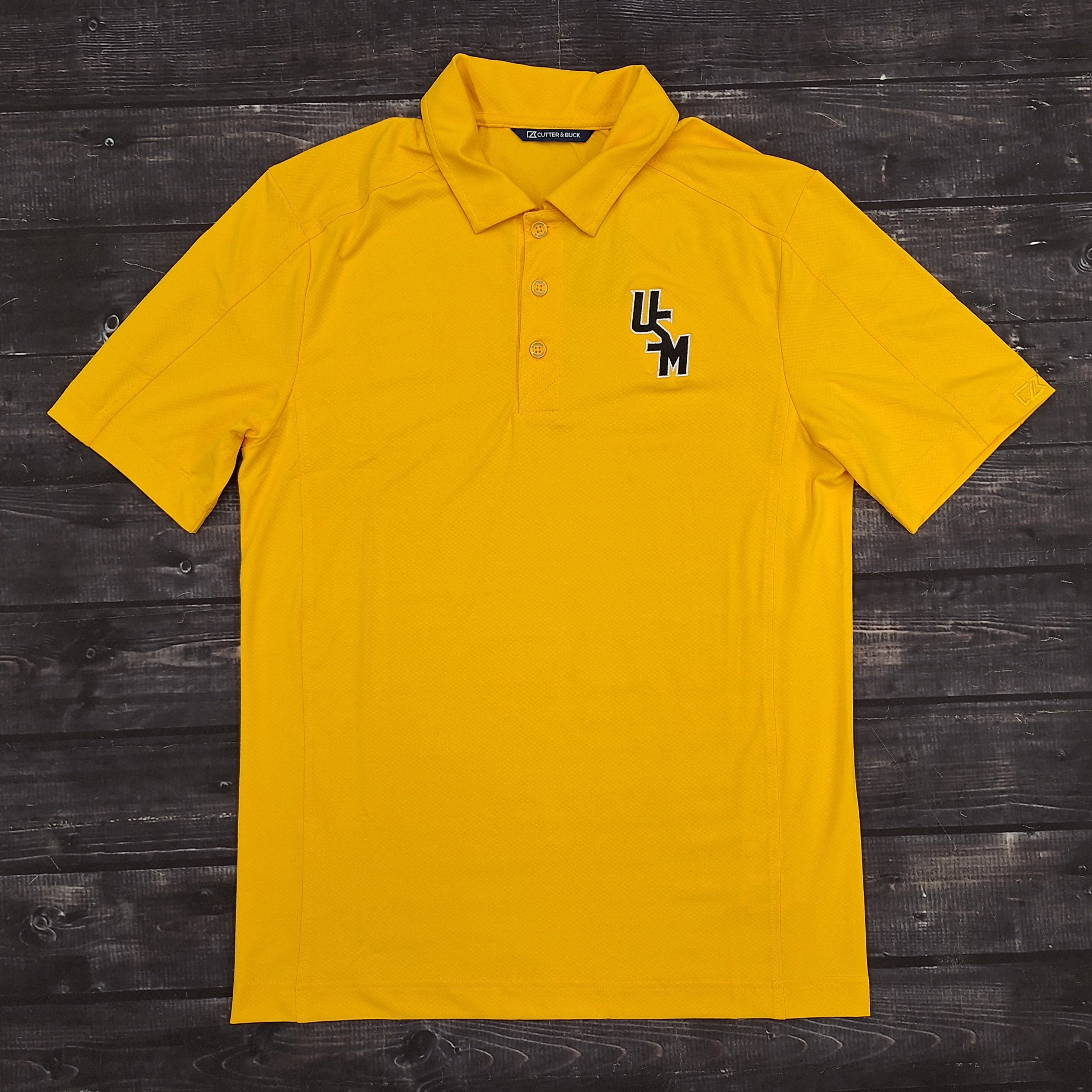 Cutter & Buck Men's Prospect Textured Stretch Polo with Stacked USM