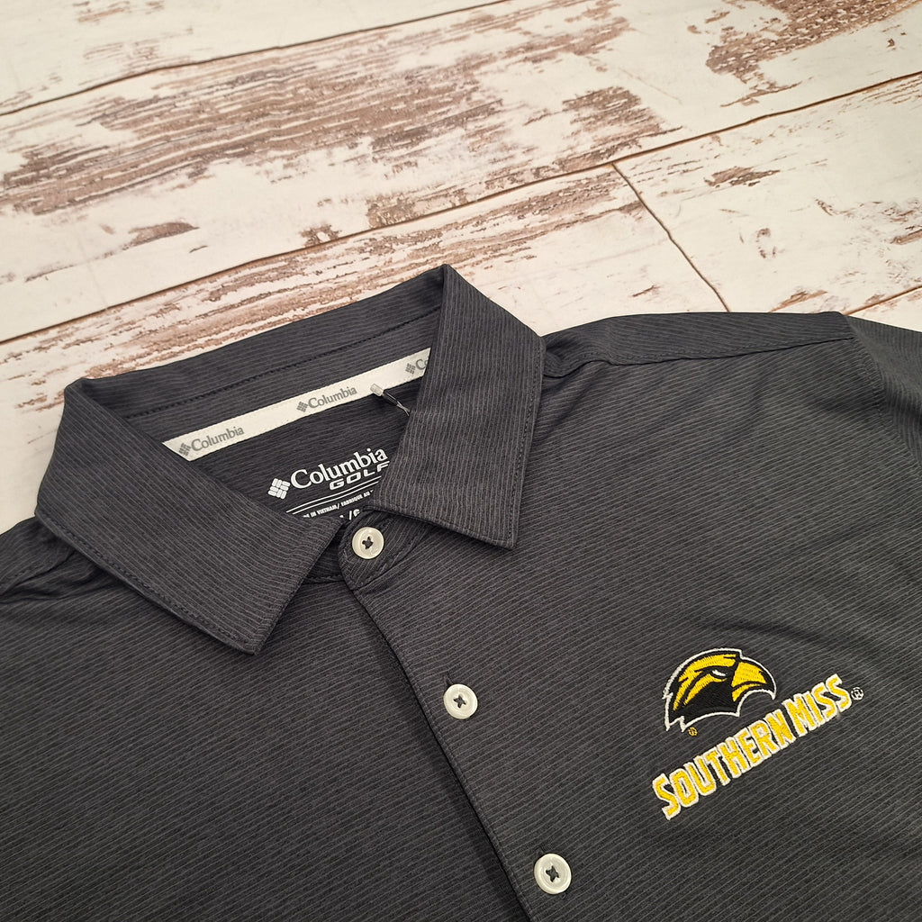 Columbia Men's Sand Tee Polo with Eagle Head Southern Miss