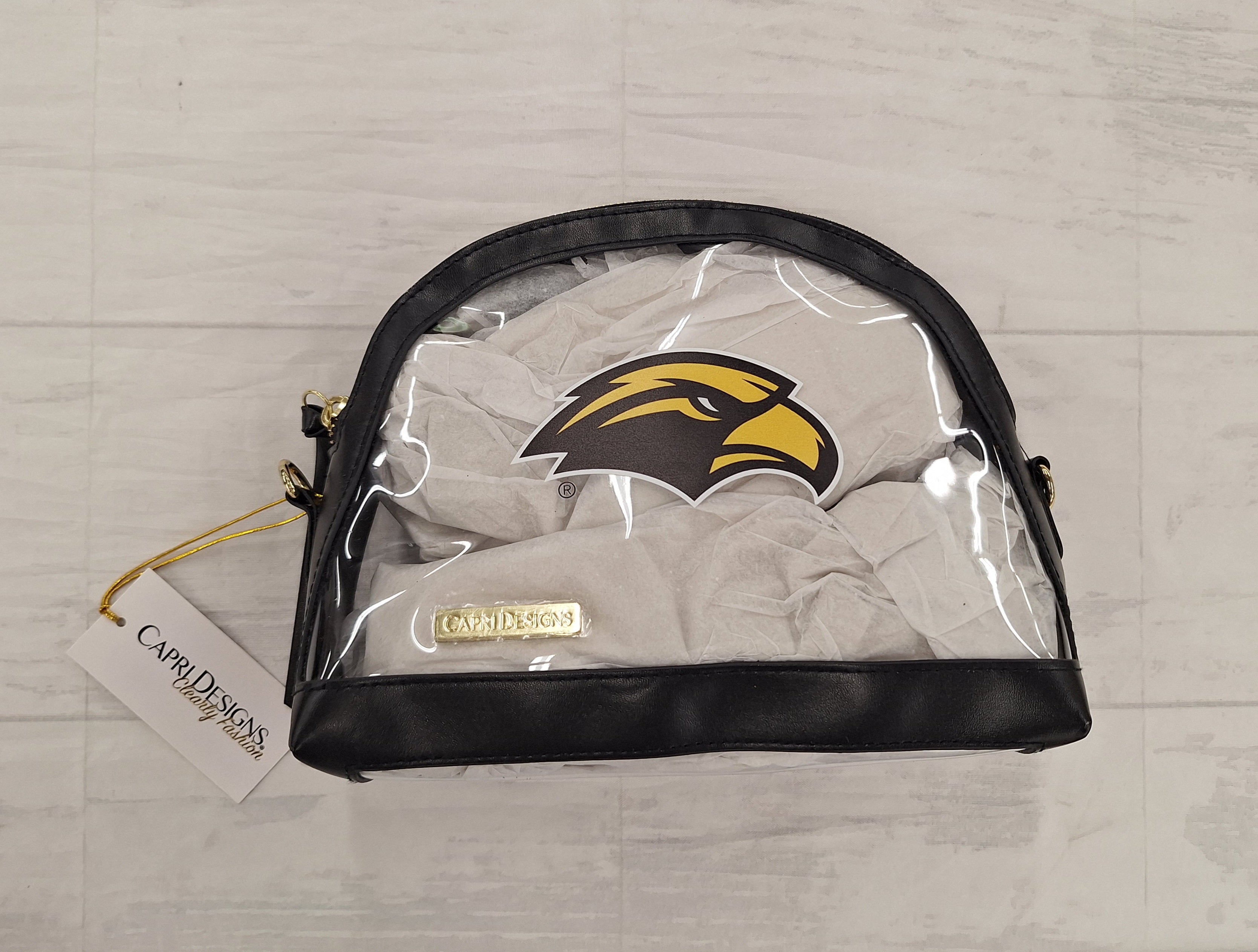 Half Moon Tailgate Crossbody Purse with Eagle Head