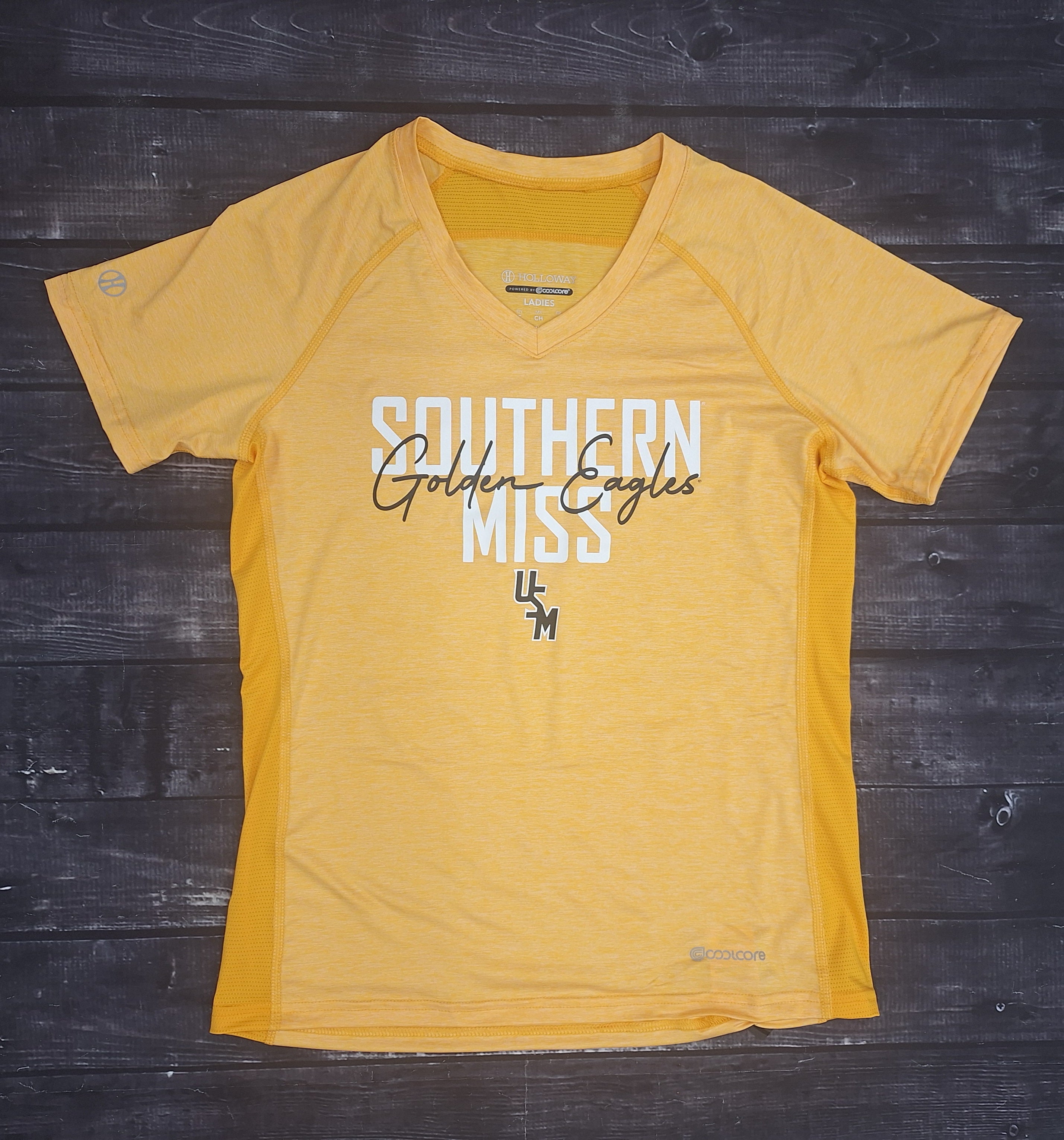 Women's Badger B-Core Southern Miss V-Neck T-Shirt with Stacked USM
