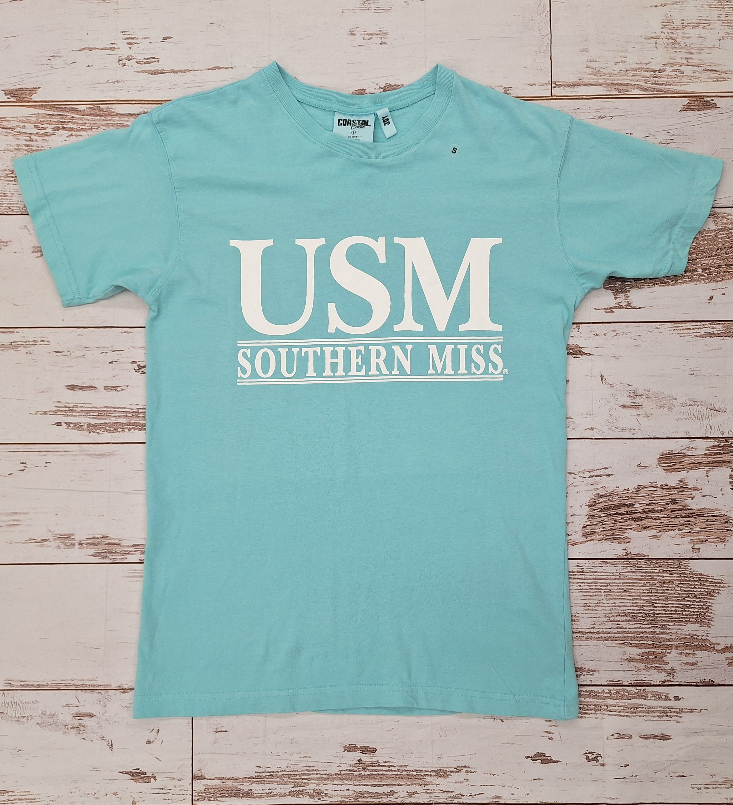 T-Shirt Short Sleeve USM over Double Bars Chalky Mint
