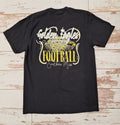 Pattern Football Short Sleeve T-Shirt with Golden Eagles Script