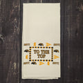 To The Top Tea Towel with Icon Border