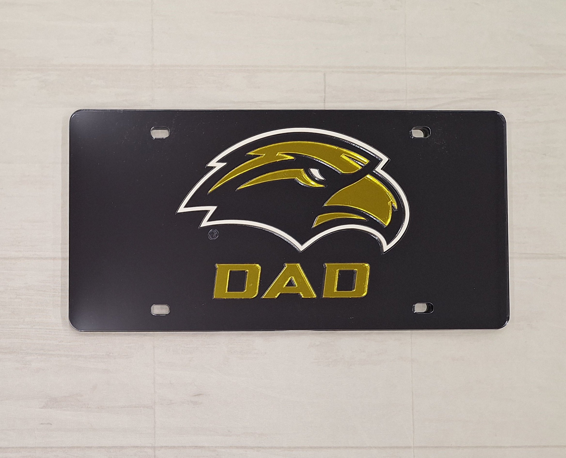 Auto License Plate Eagle Head Dad