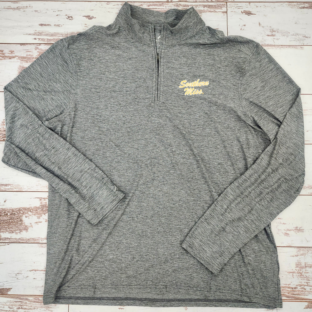 Antigua Men's Hunk Quarter Zip Pullover with Southern Miss Script