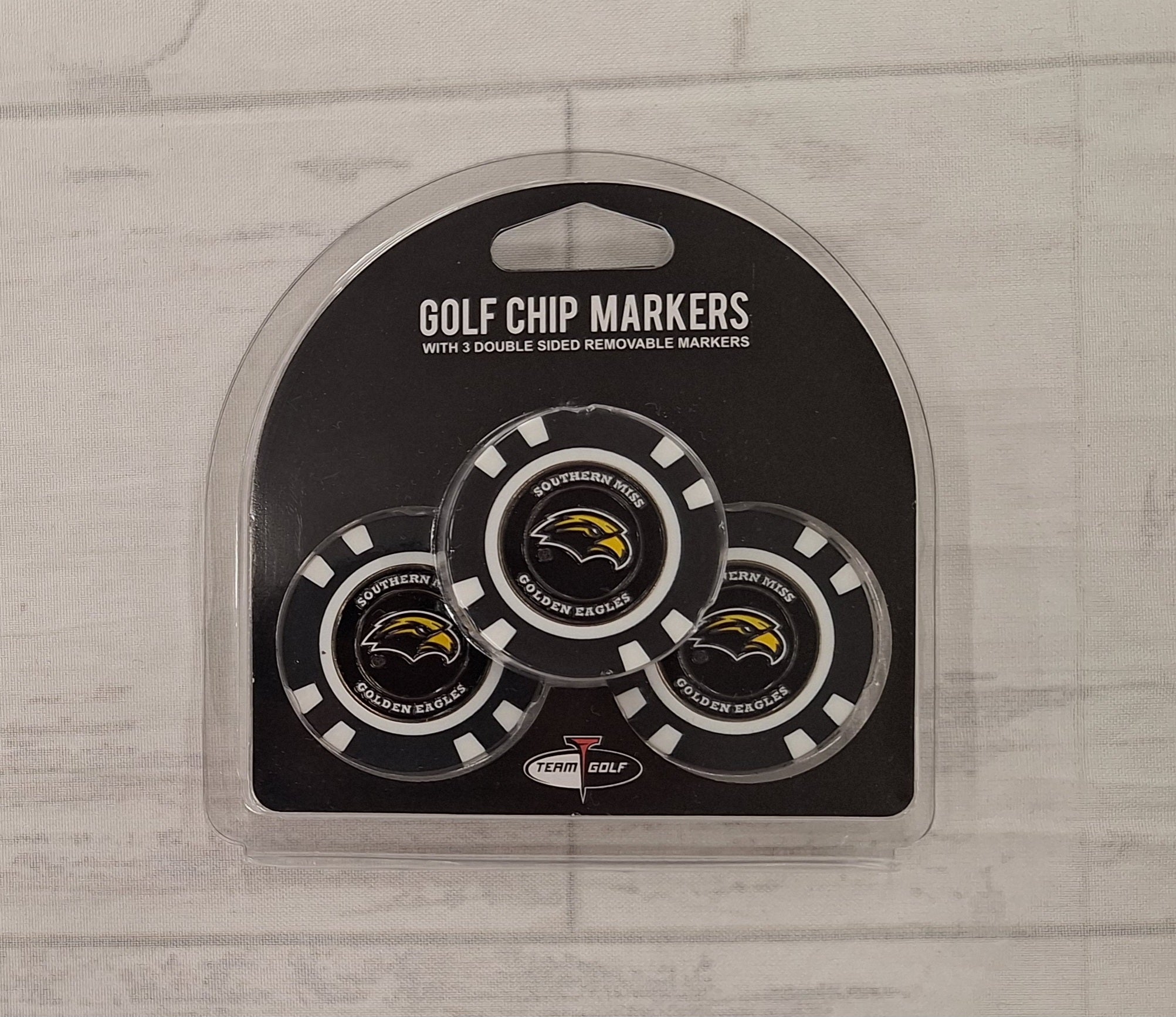 Ball Marker Golf Chip 3Pack Southern Miss Eagle Head Golden Eagles