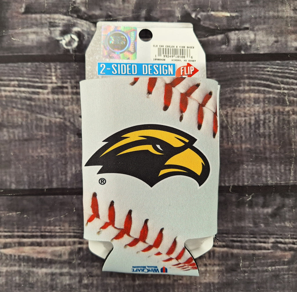 Baseball Can Coozie with Golden Eagles Eagle Head